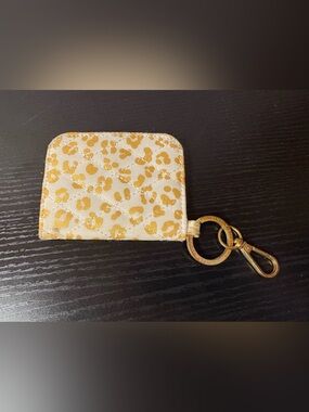 Simply Southern Gold Leopard Print ID Wallet Keychain Card Holder